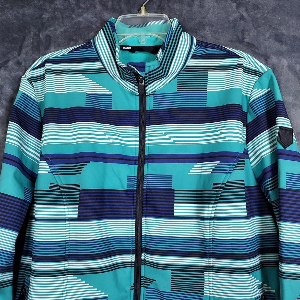 RANK 45 reg; Women's 2XL‎ Abstract Striped Softshell Jacket - RWFA22O11 $104.99